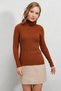 Women's Brick Ribbed Knitwear Turtleneck Sweater Hzl22W-Bd1445001 - 5