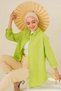 Women's Hijab Pistachio Green Wide Fit Long Basic Shirt HZL24W-BD139001 - 2