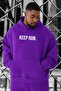 Keep Run Printed Oversized Sweatshirt