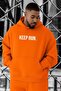 Keep Run Printed Oversized Sweatshirt