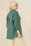Women's Hijab Emerald Green Wide Fit Long Basic Shirt HZL24W-BD139001 - 3