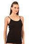 Özkan 0107 3-Pack Women's 100% Cotton Ribbed Mixed Color Flexible Comfortable Knitted Undershirt with Rope Straps - 4