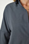 Women's Anthracite Wide Fit Long Basic Shirt Hzl24W-Bd139001 - 5