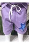 Girl's Cotton Shorts Set Salmon, Lilac, Pomegranate Flower Colored - 8
