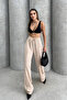 Women's Elastic Waist Palazzo Summer Linen Trousers 1094 - 5