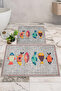 Non-Slip Base Washable 2 Piece 60x100 50x60 Bathroom Carpet Mat Toilet Seat Set - 2