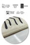 Non-Slip Base Washable 2 Piece 60x100 - 50x60 Bathroom Carpet Mat Toilet Seat Set - 3