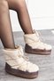 Daily Women's Beige Snow Boots Fur Laced Mother Girl Comfortable Lined Thick Sole 327 - 2