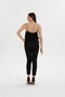 Women's Black Skinny Fabric Pants - 4