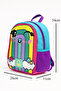 Rainbow Patterned Triple Kindergarten Bag Set (Kindergarten Backpack, Pencil Case with Compartment, Water Bottle Green) - 2
