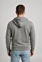 Men's Gray 2 Thread Zippered K Hooded Sweatshirt-W1084 - 3