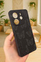 Xiaomi Redmi Note 14 Compatible Black Butterfly Patterned Silicone Shock-Absorbing Classic Protected Rubber Case - 3