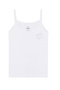 Özkan 0817 Pack of 10 Girls' 100% Cotton Ribbed Flexible Comfortable Tank Top with Stone-Embellished Front and Rope Straps - 3