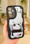 Samsung Galaxy A25 Cute Teddy Bear Panda Patterned 3D Cute Shiny Design Panda Case - 2