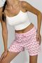 Women's Four Seasons Polyviscose Ribbon Shorts Pink Heart - 5