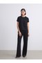 Two Mt Shop Quality Lcw Vision Black Interlock Plain Standard & Regular Short Sleeve Women's T-Shirt - 4