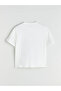 V-Neck Printed Oversize Women's T-Shirt - 6