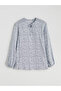 New Season Tie Neck Patterned Blouse - 7