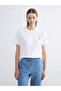Crew Neck Embroidered Women's T-Shirt - 2