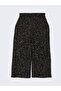Two Mt Shop Quality Lcw Eco Black Patterned Loose & Baggy Women's Capri - 6