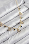 Brass Zircon Stone Dangle Drop Model Gold Color Women's Necklace