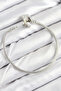Brass Charm Zircon Stone Clover Model Silver Color Women's Bracelet - 2