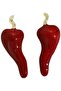 Chic Red Chilli Pepper Earrings - Unique & Delicate Design with Golden-Tone Hooks, Zinc Alloy & 925 - 2