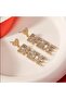 Corner Crystal Rhinestone BRIDE Dangle Earrings with Heart Design, Gold-Tone Wedding Jewellery for W - 6
