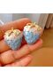 Charming Strawberry Earrings - 3D Fruit Design with Sparkling Accents - 6