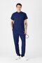 Lycra Navy Blue Scrubs with Zipper Detail