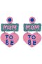 1 Pair Handmade Glass Bead Earrings for 'Mom to Be' Heart Design - 2