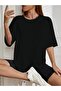 Unisex Solid Basic Oversize Circle Neck Tshirt