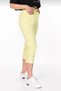 Bonita Liz Lemon Yellow Leg Slit Waist Floral Full Lycra 5-Pocket Premium a Quality Capri - 3