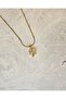 Stone Clover Motif Necklace in Gold Color
