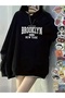 Brooklyn New York Printed Oversize Unisex Women/Men's Crew Neck Sweatshirt