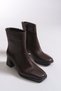 Women's Heeled Boots 00120025 Brown Skin - 5