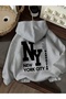New York Ny Manhattan Oversize Unisex Hooded Sweatshirt