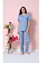 Anti-Wrinkle Fabric Short Sleeve Women's Pajama Set - 2