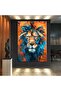 Multicolor Canvas Wall Art with Lion Design by Today Idea - 7