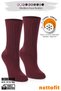 Single Thermal Winter Natural Wool Burgundy Girl's Socks - 2