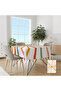 Square Colorful Sun Patterned Linen Effect Wrinkle-Free Tablecloth - 3