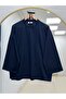 Rukiye Stitch Detailed Slit Sweatshirt-Eu2755 Navy Blue