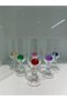 P&Ora 6-Piece Coffee or Water Cup with Colorful Crystal Stone 180 Cc - 2