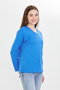 100% Organic Cotton V-Neck Soft Textured Regular Fit Comfortable Cut Long Sleeve Combed Cotton T-Shirt - 6