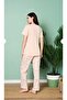 Anti-Wrinkle Fabric Short Sleeve Women's Pajama Set - 3