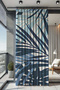 Waterproof Patterned Oxford Balcony Curtain Sunshade and Rain Cover with Color and 250 cm Length Options