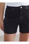 Two Mt Shop Quality Xside Black Denim Straight Mom Fit Women's Jean Shorts - 3