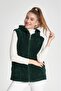 Women's Emerald Green Short Fleece Vest