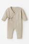 Baby Kimono Lace-Up Knitted Jumpsuit Knitwear 0-1 Years Unisex