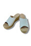 Women's White Wedge Heel Sandals - 3